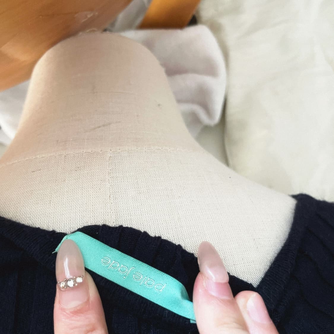 페일제이드 가디건 빈티지 가디건 네이비 가디건 골지 가디건 니트 가디건 상품이미지3