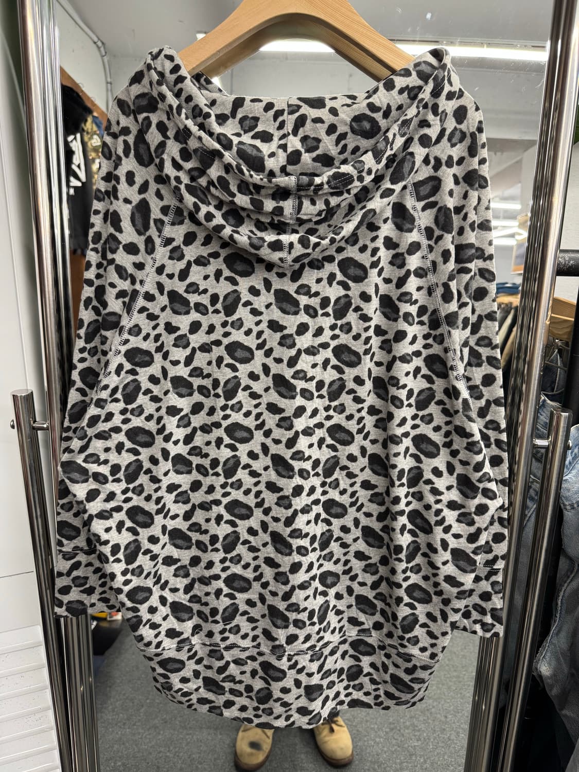 재패니즈 빈티지 레오파드 패턴 후드티 상품이미지4