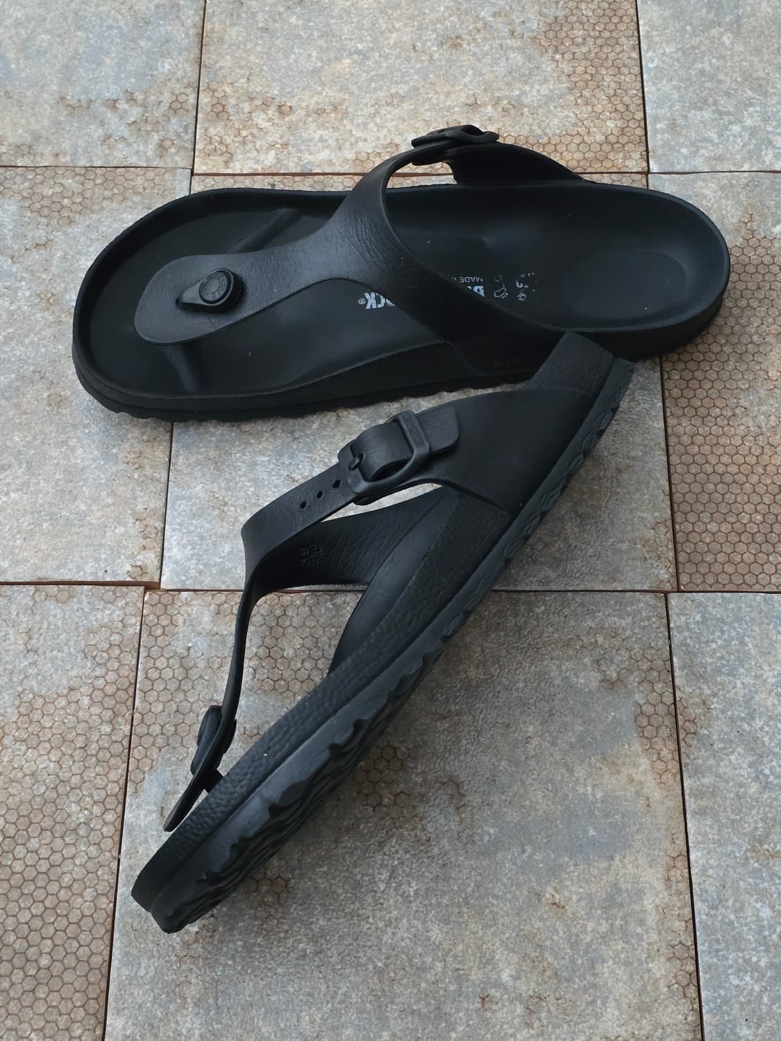 (250)버켄스탁 지제 에바 블랙 쪼리 샌들 상품이미지3