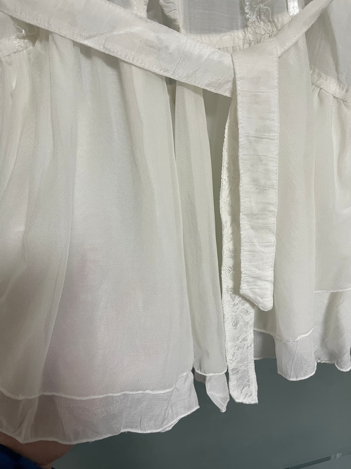 7부 시스루 프릴 가디건 상품이미지3