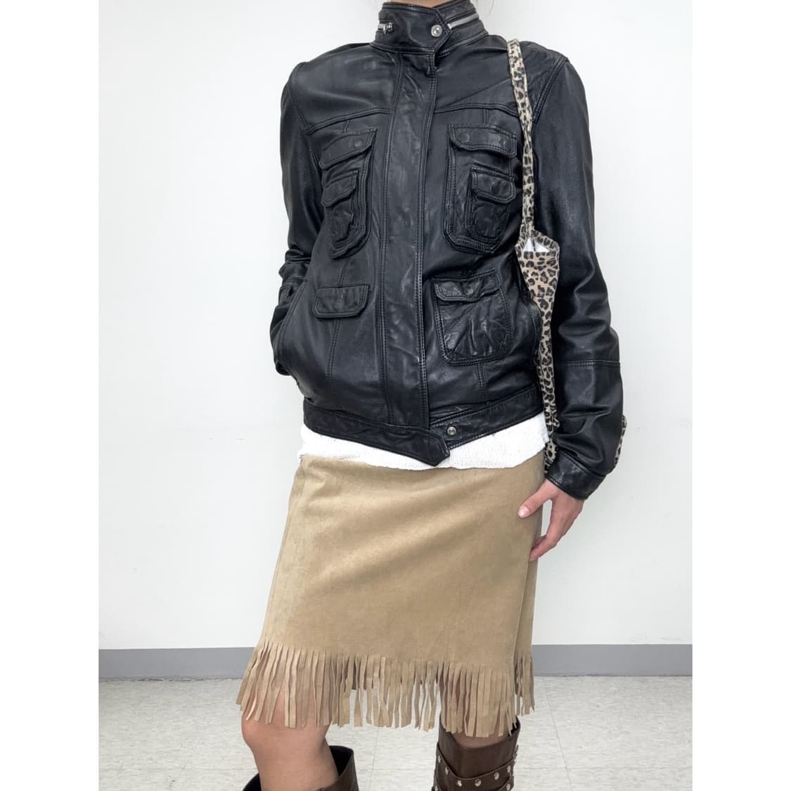 빈티지 양가죽 리얼 레더 자켓 상품이미지2