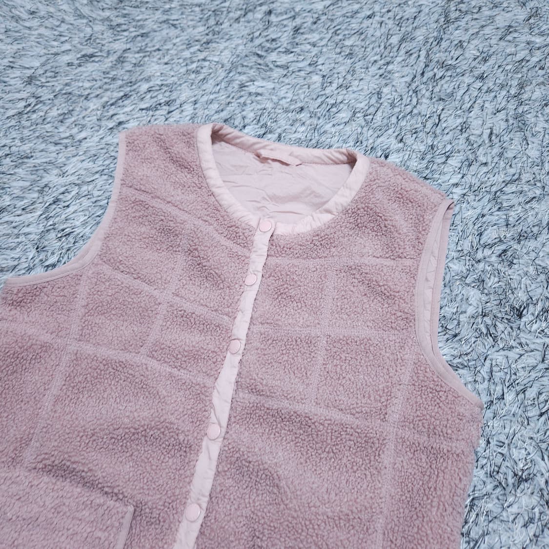 팬텀골프)90 여자 분홍 뽀글이조끼 방풍조끼 / 왕눈이샵 상품이미지3