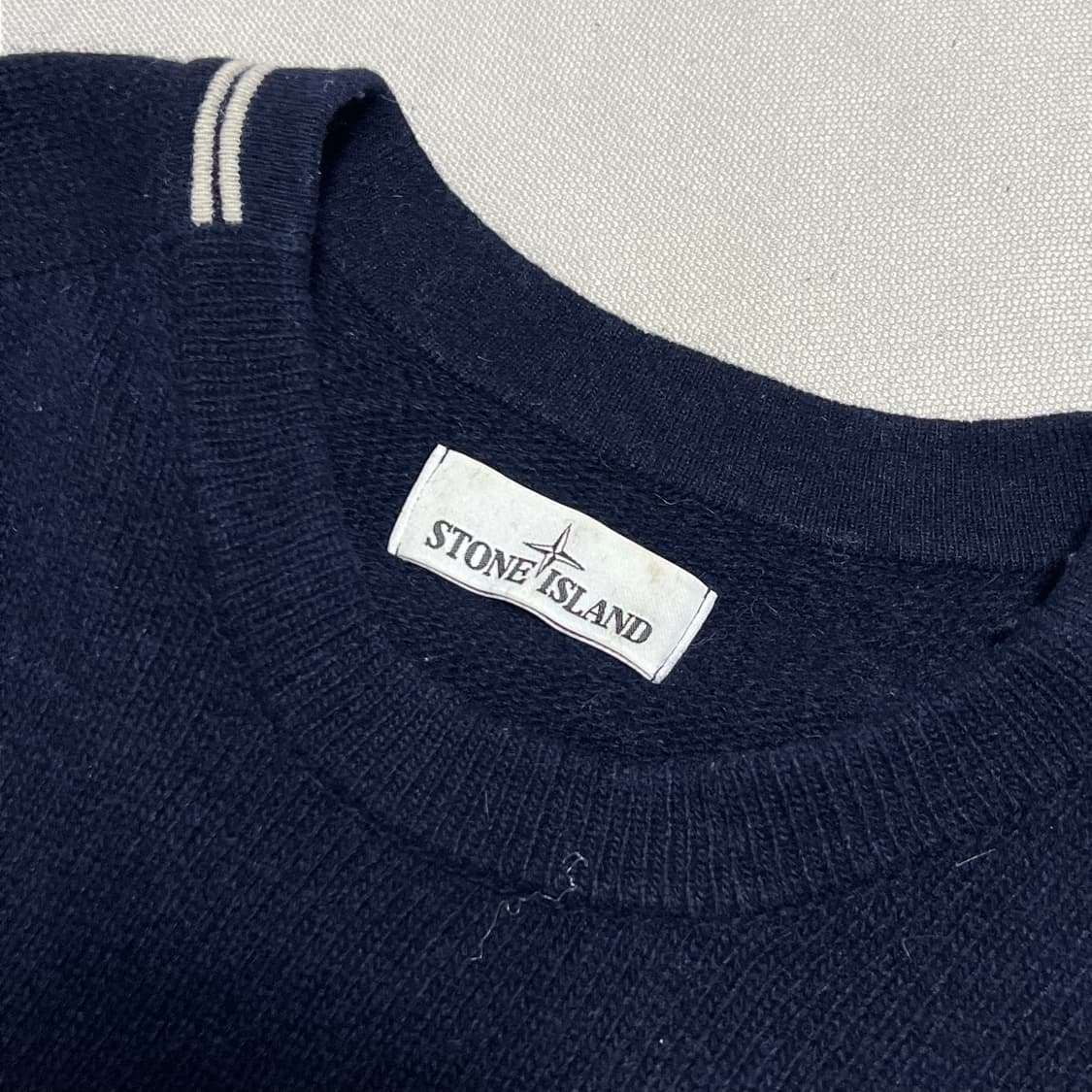 L 스톤아일랜드 패치와펜 네이비 니트 상품이미지5