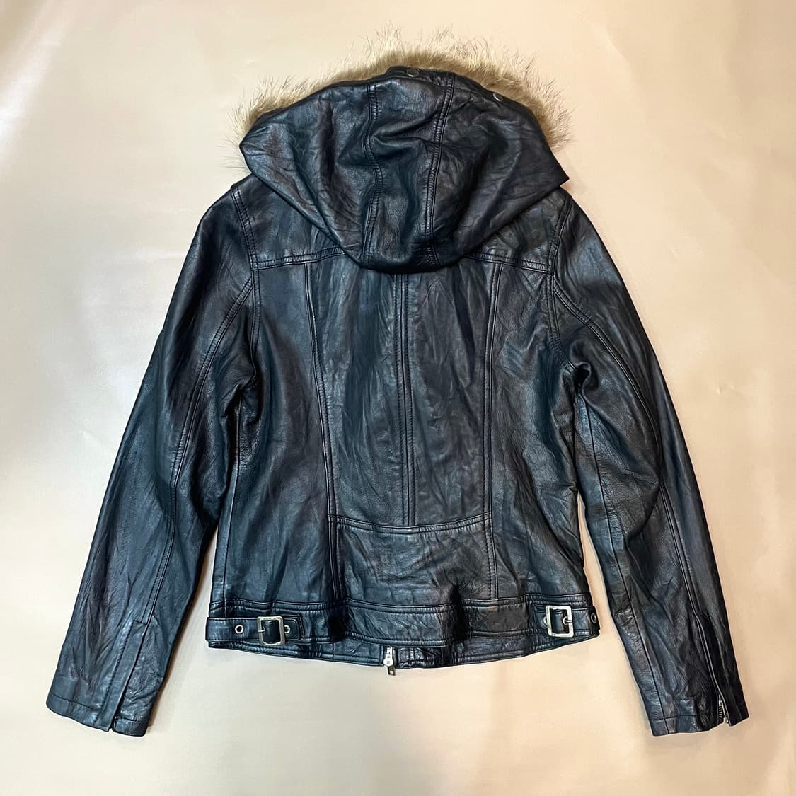 JPv)여성 양가죽 후드점퍼(S) 상품이미지4