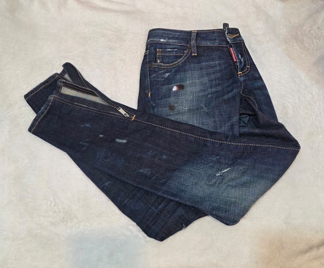 DSQUARED 디스퀘어드 밑단 지퍼 데님 팬츠 상품이미지3