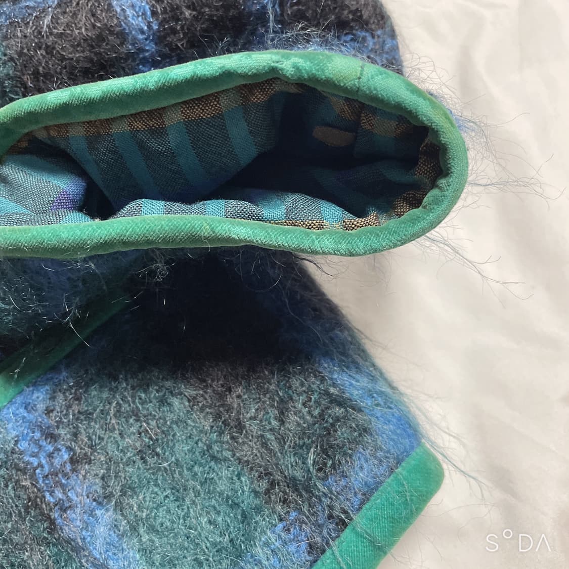 겐조 브이넥 체크 모헤어 가디건 M 상품이미지4