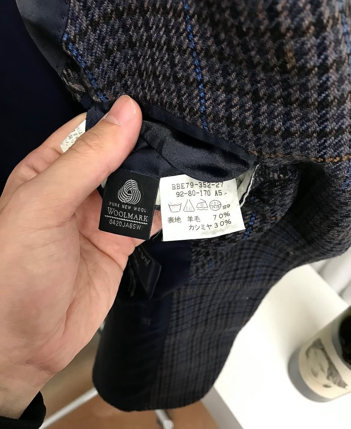 버버리 캐시미어 체크 블레이저 자켓 상품이미지5