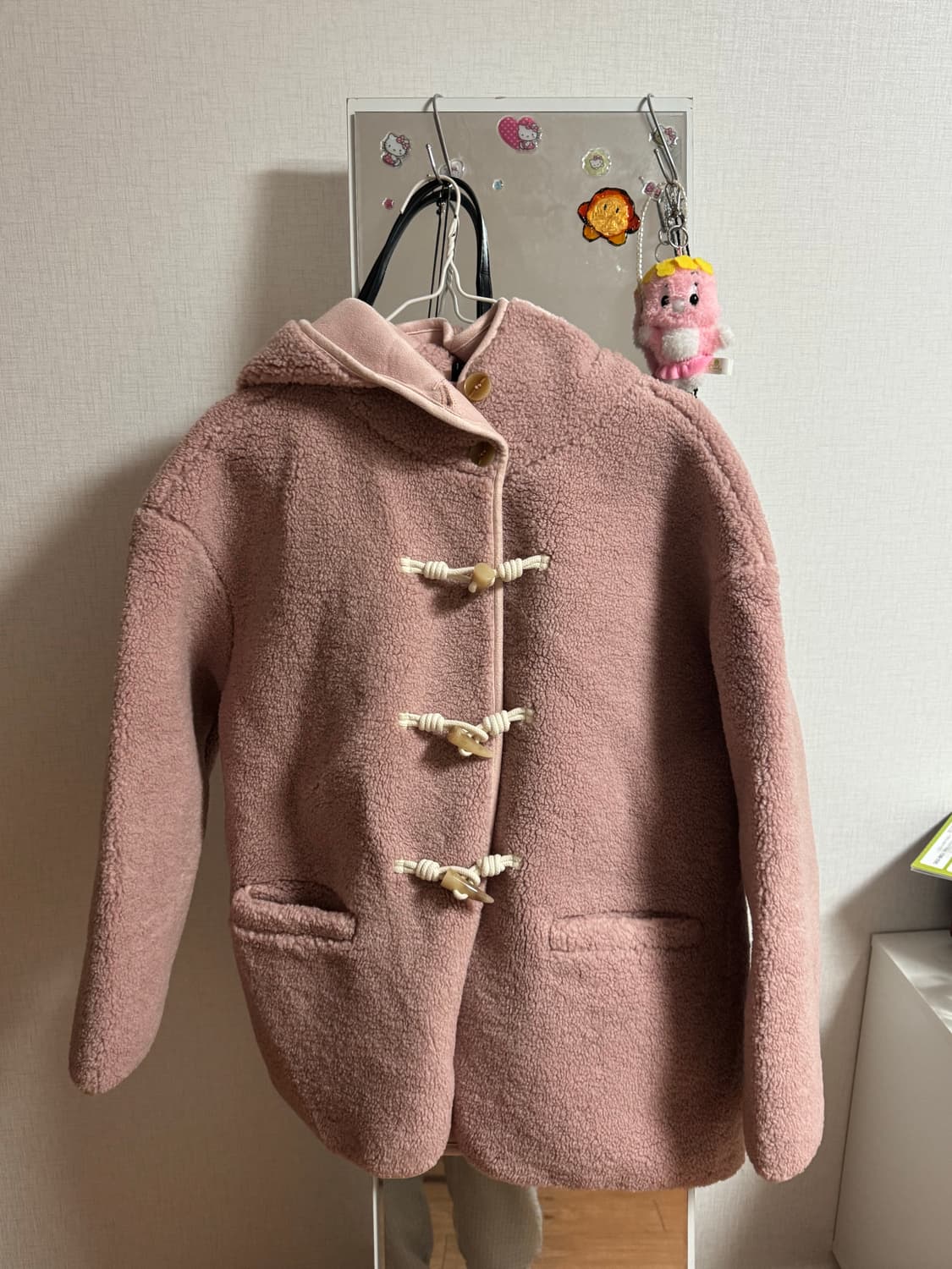 핑크 후리스 떡볶이코트 상품이미지3