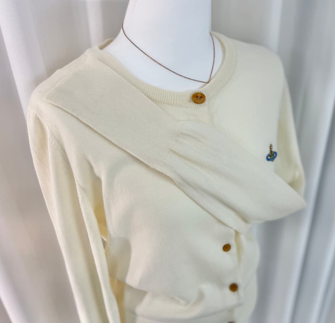 비비안웨스트우드 ORB 로고 제니 가디건-크림 아이보리 상품이미지6