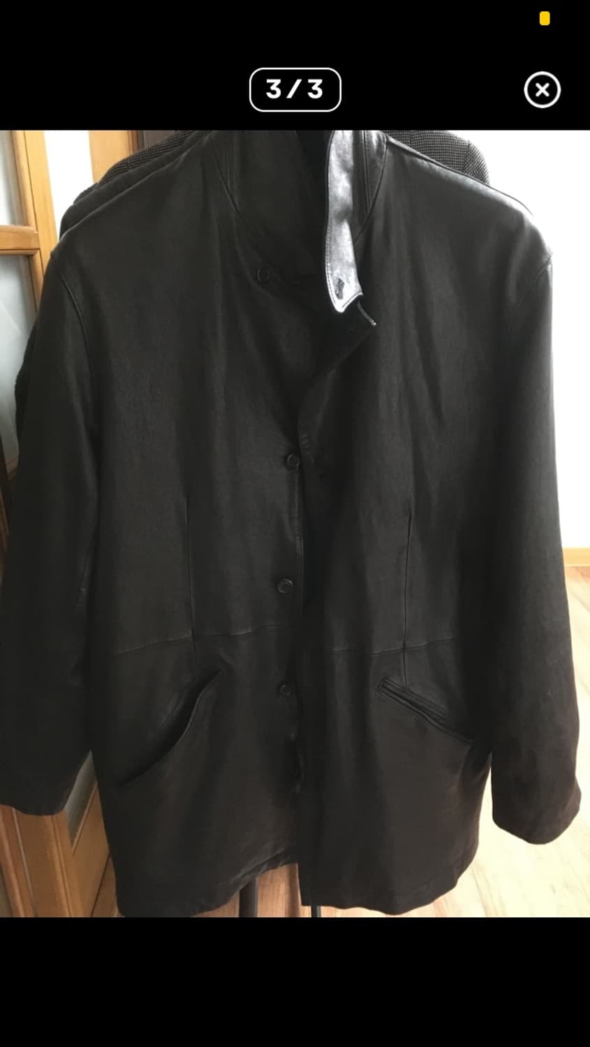 유스 워시드 레더 자켓 xs 상품이미지3