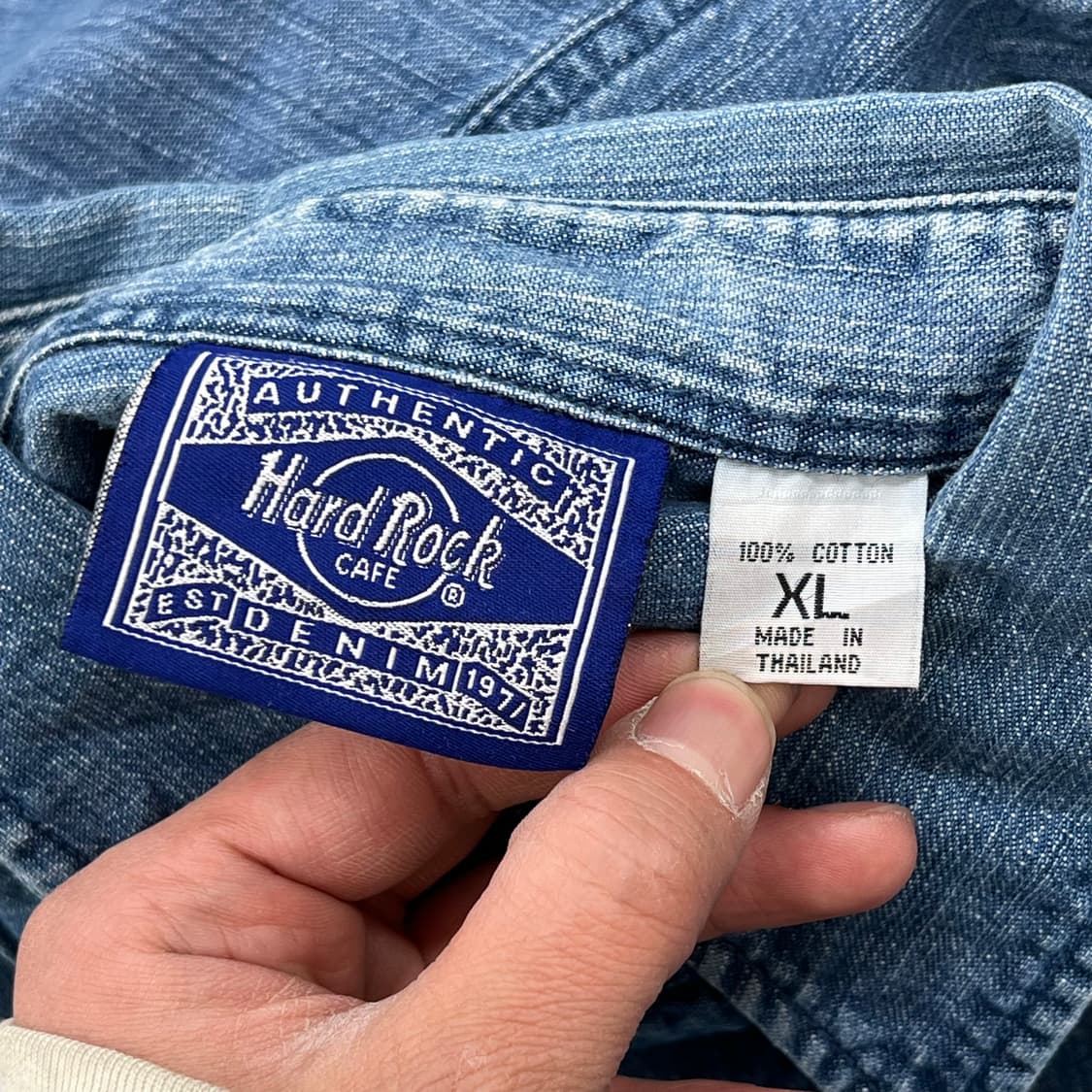 하드락 카페 자수 데님 셔츠 r3139 상품이미지7