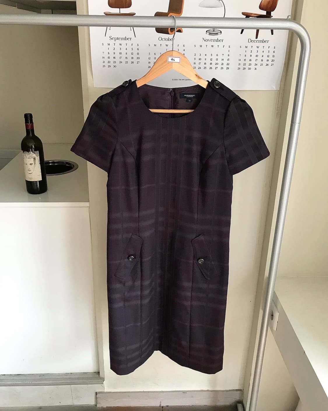 버버리 미니멀 체크 원피스 상품이미지1