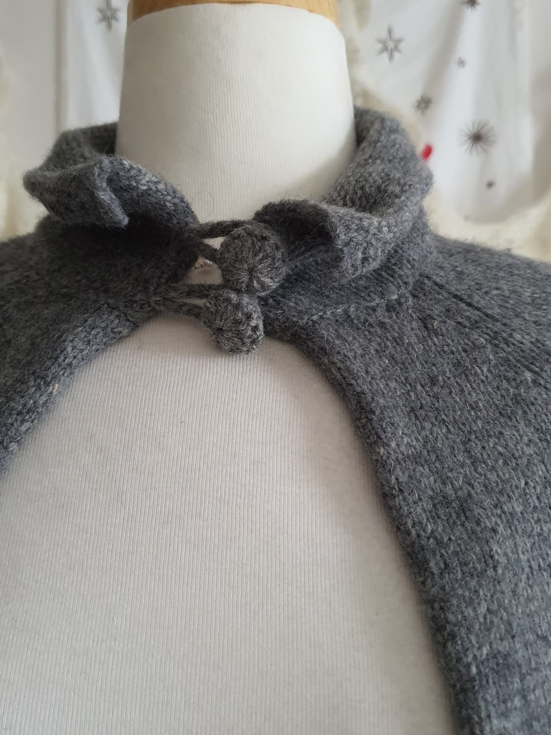 [모리걸] 회색 니트 볼레로 가디건 숏자켓 상품이미지2