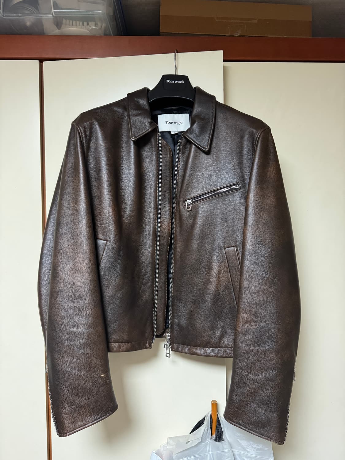 토니웩 레더 크롭 자켓 L 상품이미지2