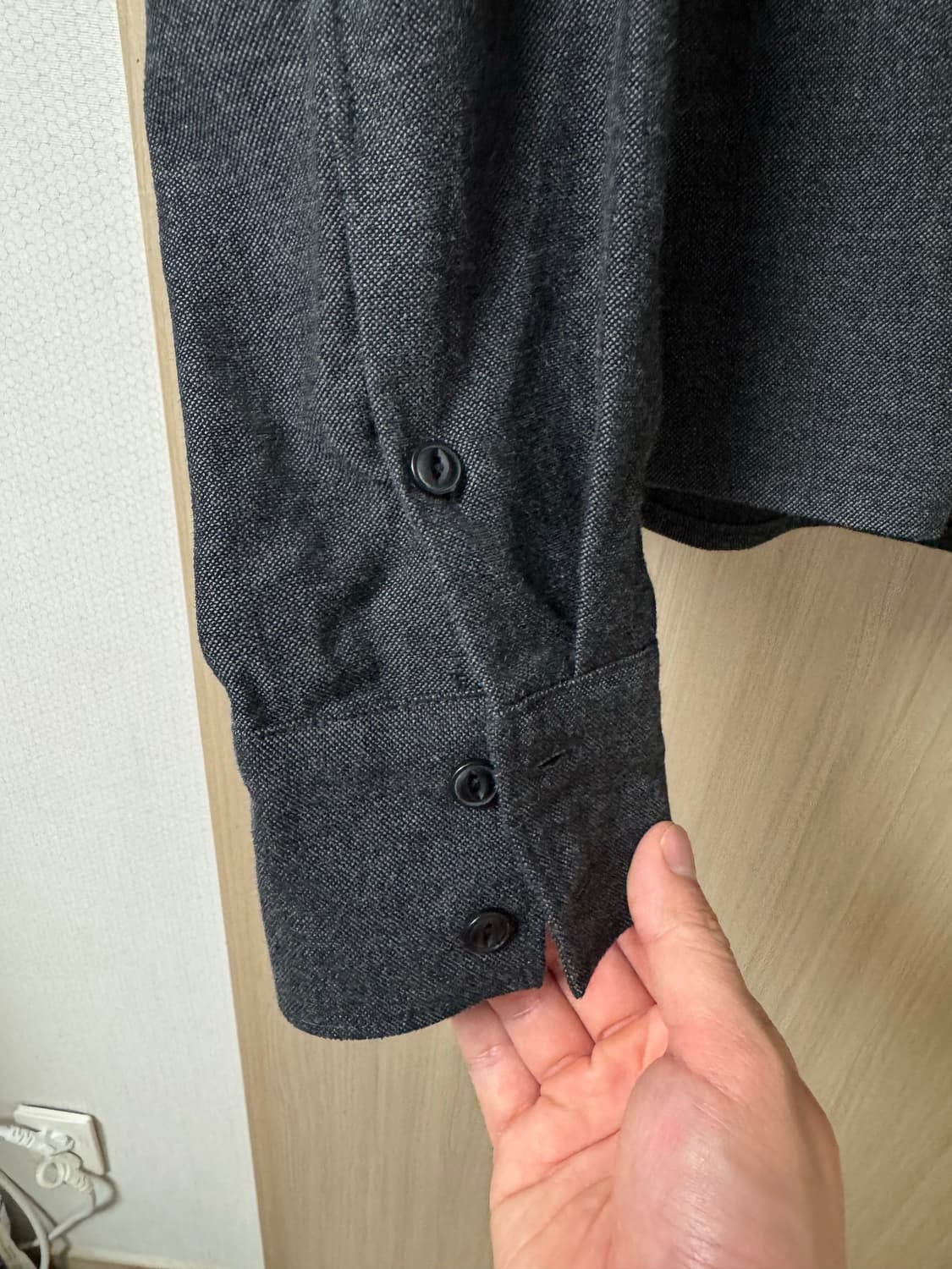 (3, Charcoal)모노프리베 Textured Work Shirts 상품이미지4