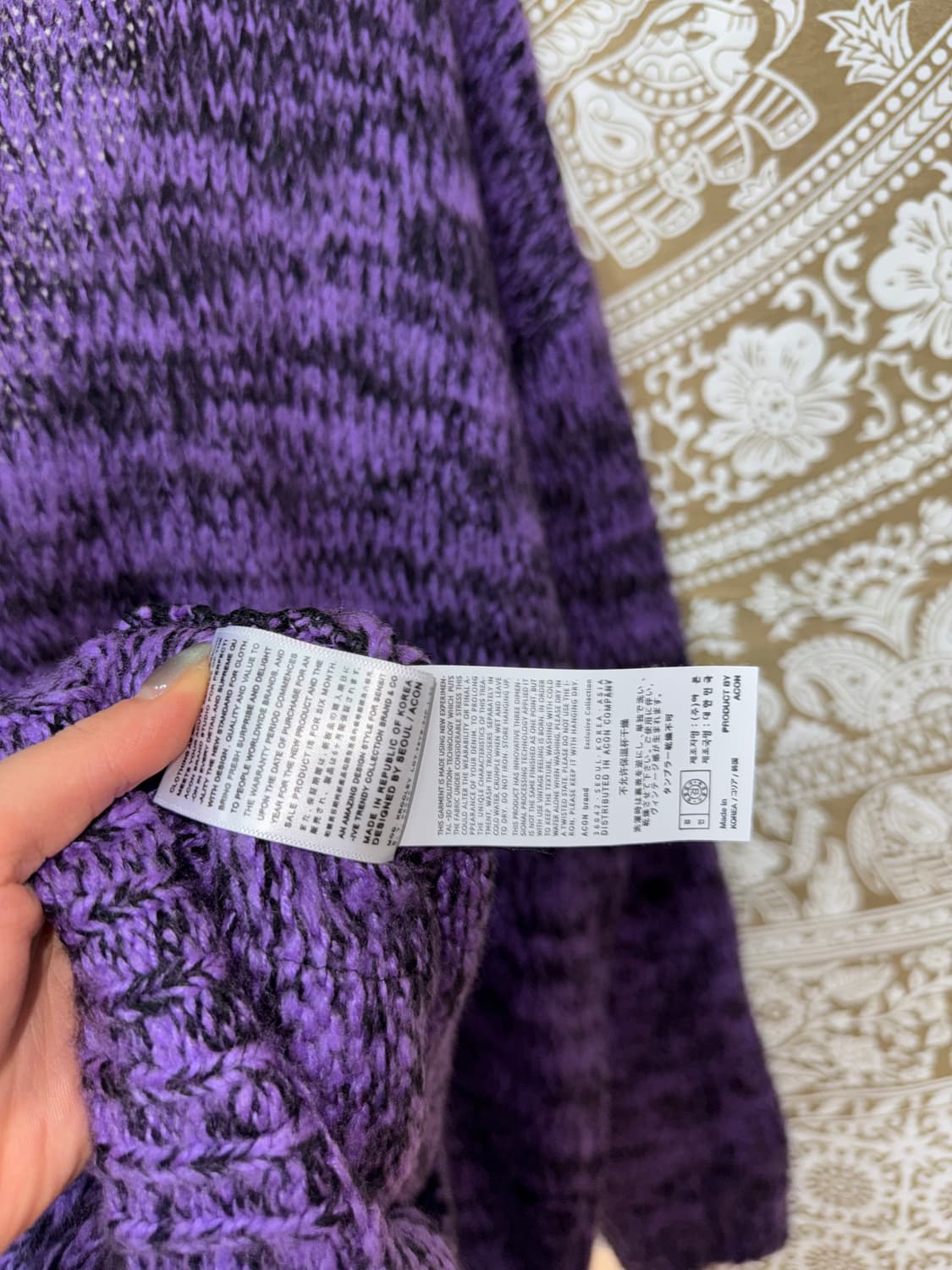 빈티지 퍼플 니트 가디건  상품이미지6