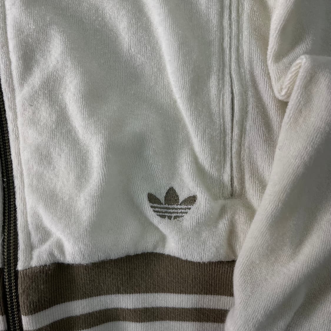 W 90 아디다스 흰갈 테리 트랙탑 져지 상품이미지4