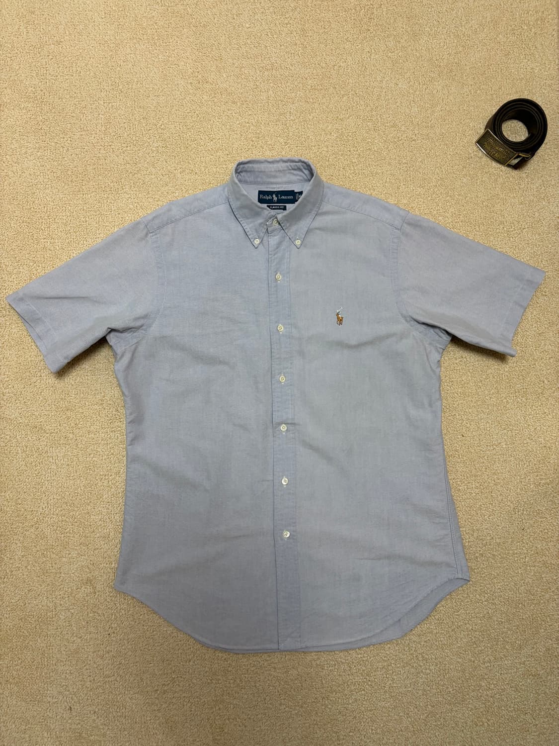 M) 폴로 랄프로렌 클래식핏 옥스포드 반팔셔츠 하늘색 상품이미지2