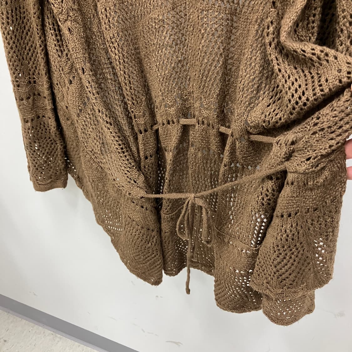 빈티지 모리 페어리 딥브라운 오픈 니트 가디건 상품이미지5