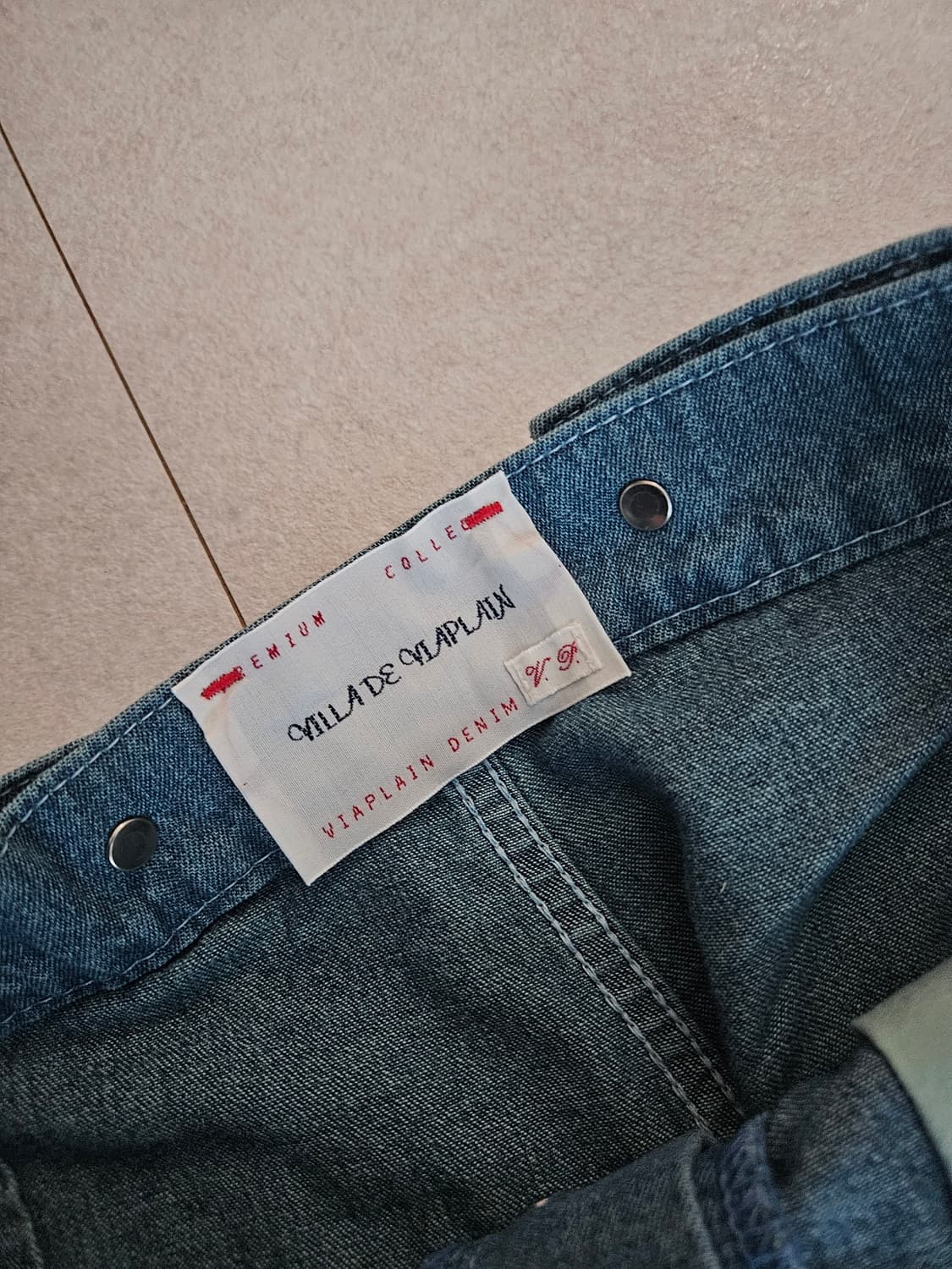 비아플레인 VIA WILSON 버튼 데님 팬츠 S 상품이미지3