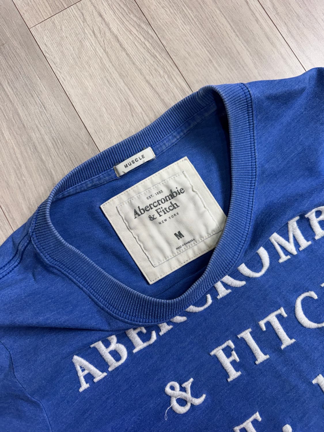 아베크롬비 반팔 티셔츠 블루 상품이미지4
