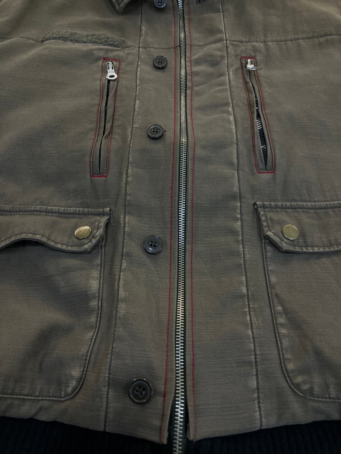 Corisco 카키 밀리터리 봄버 자켓 L 상품이미지6