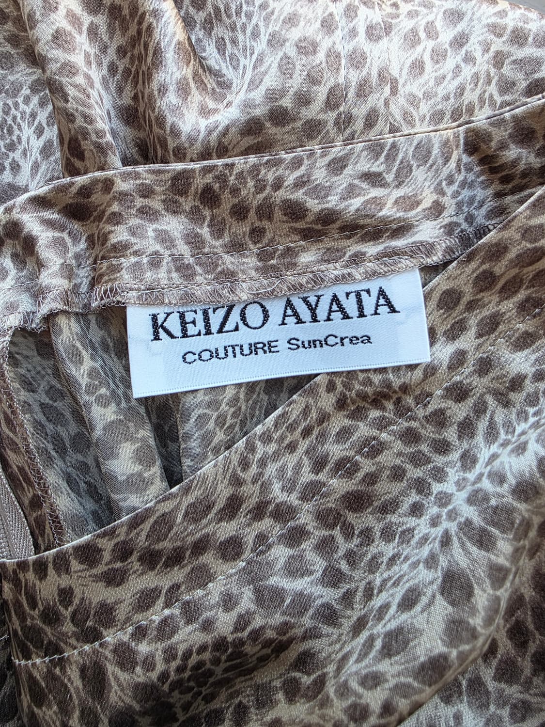 KEIZO AYATA 실크 100 레오파드 블라우스 상품이미지3