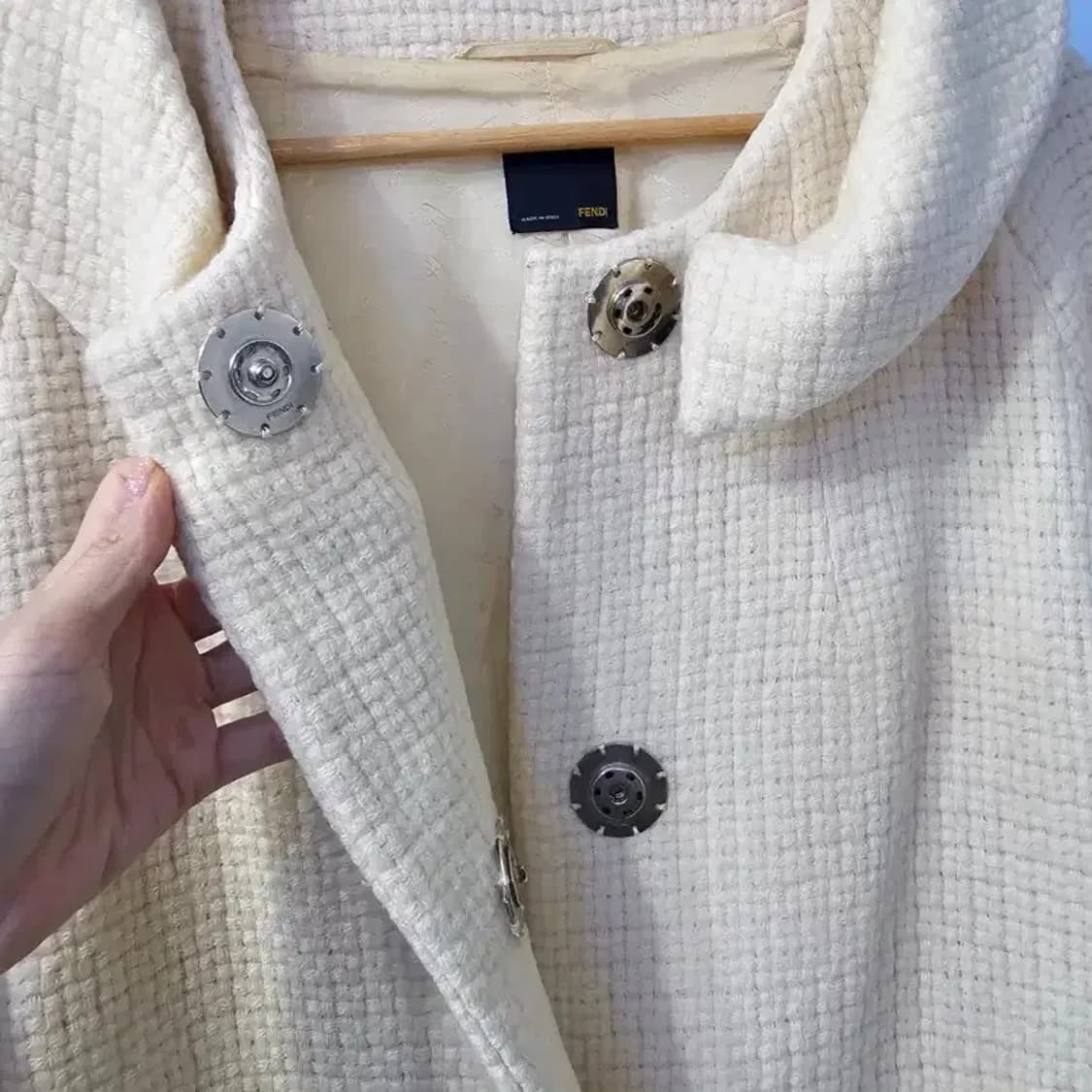 펜디 아이보리 코트 정품 42사이즈 상품이미지6