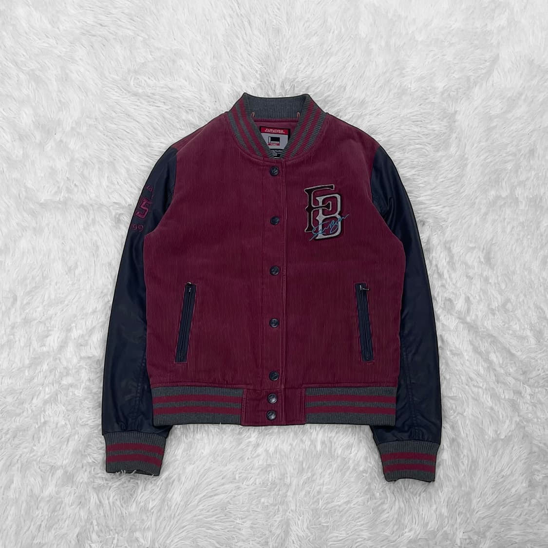 후부 Fubu 코듀로이 바시티 자켓 버건디 상품이미지2