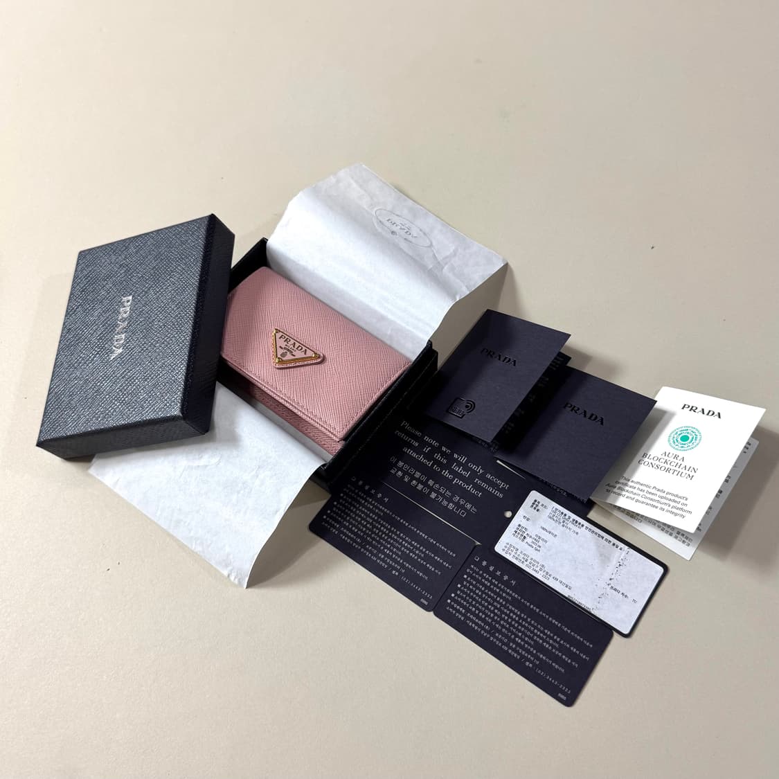 [백화점판/당일출고]프라다 사피아노 카드지갑 상품이미지2