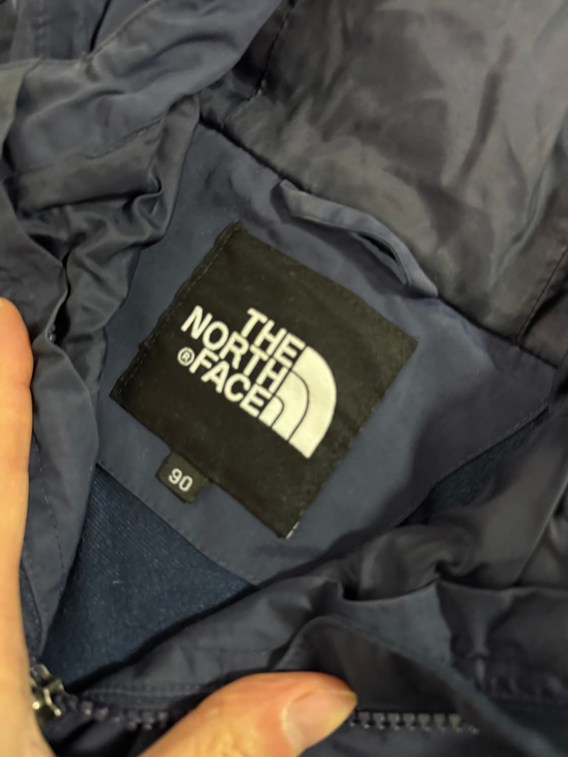 노스페이스 하이벤트 나일론 후드 바람막이 네이비 M 상품이미지3