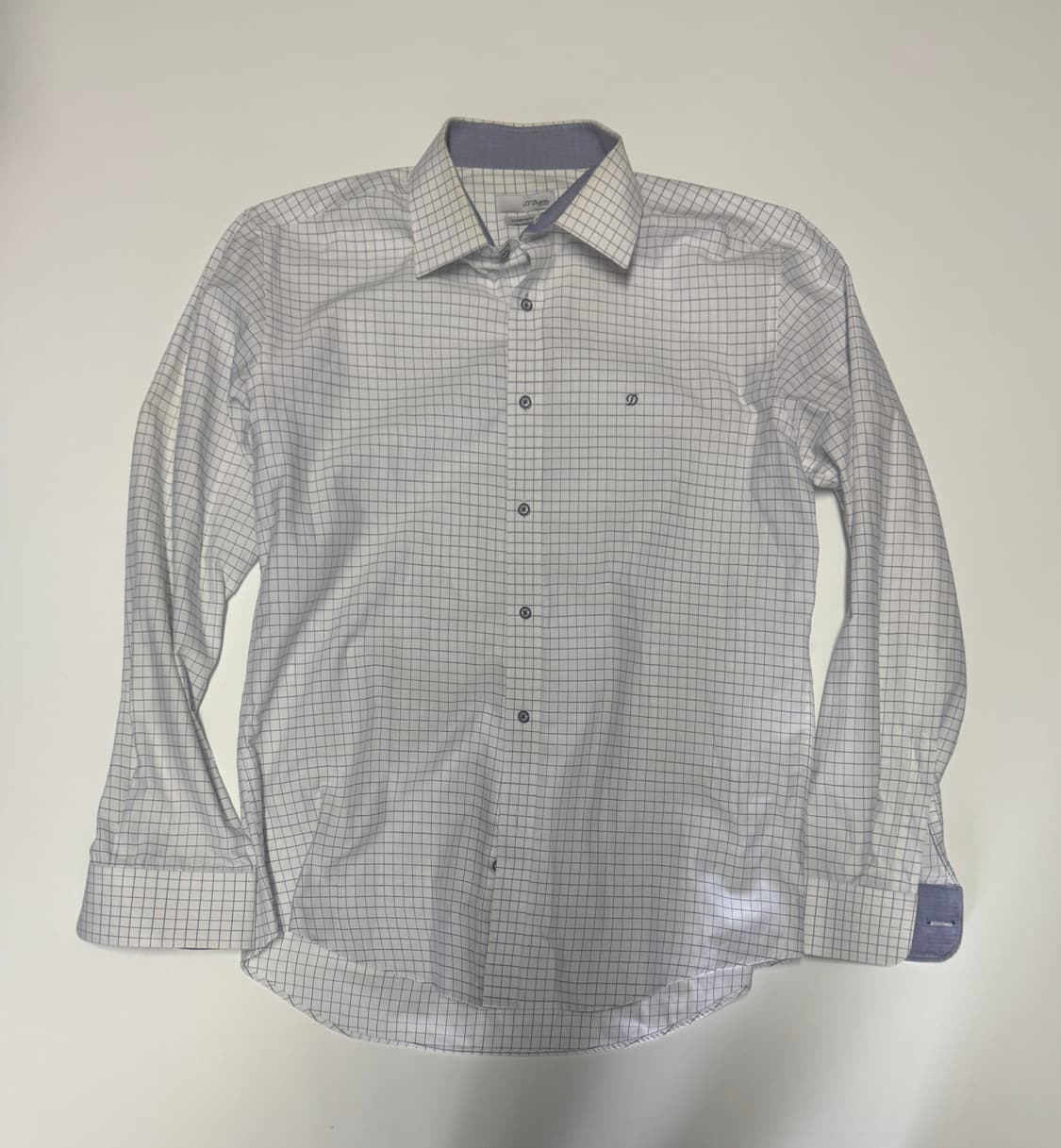 에스 티 듀퐁 dupont 클래식 정장 체크 셔츠 L ~ XL 상품이미지1