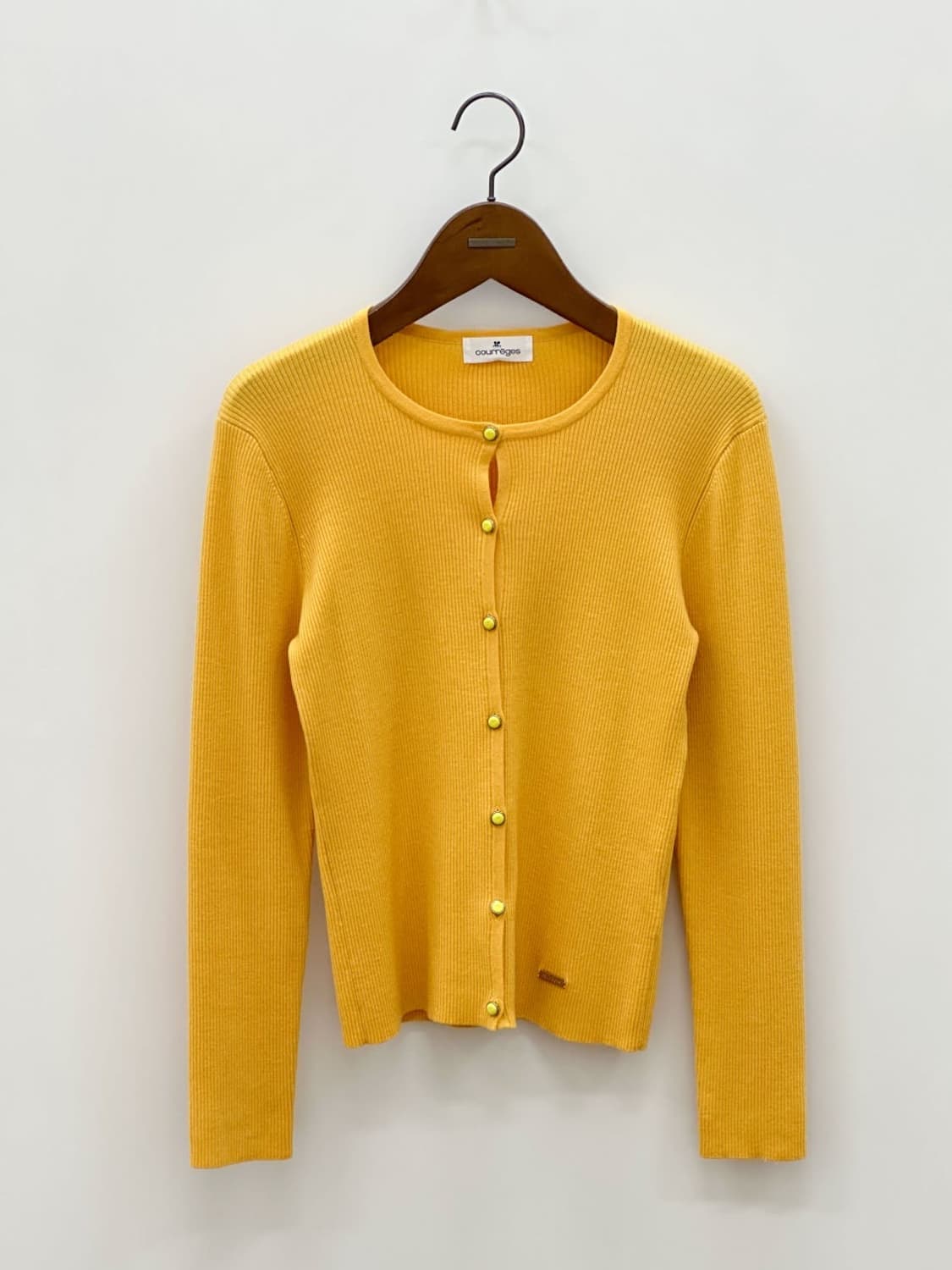  courreges / 꾸레쥬 옐로우 골지 가디건 상품이미지3