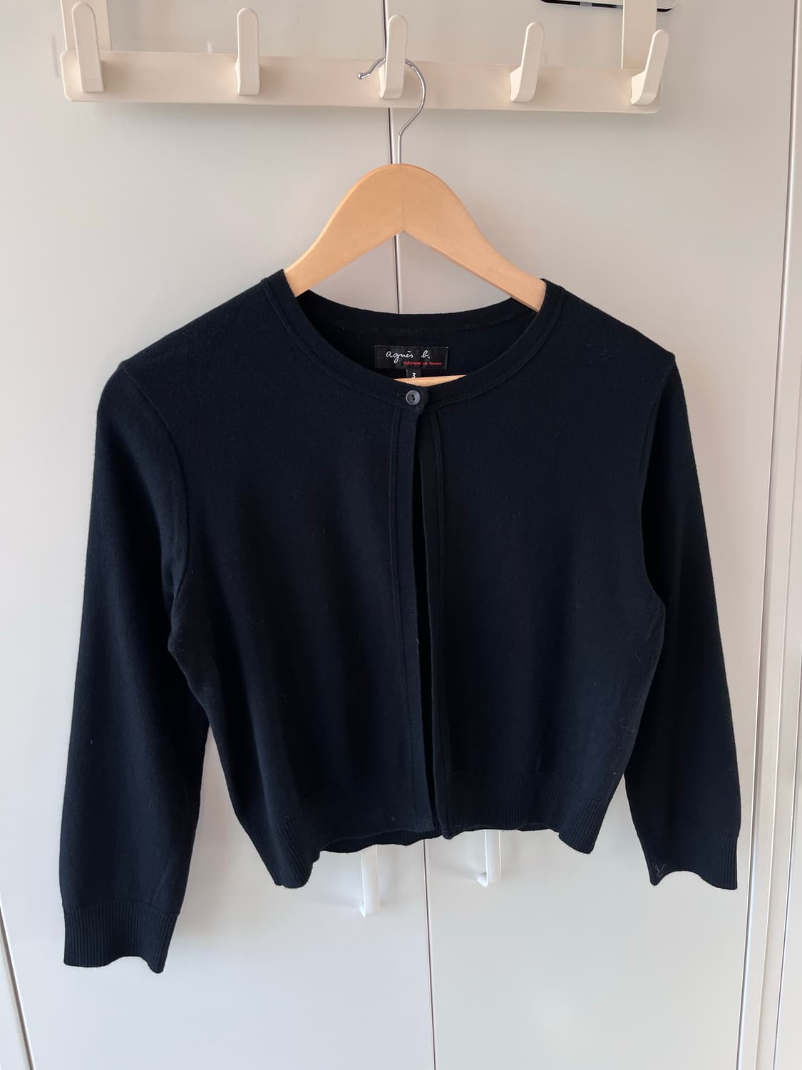 Agnes B 아네스 베 원버튼 울니트 가디건 상품이미지8