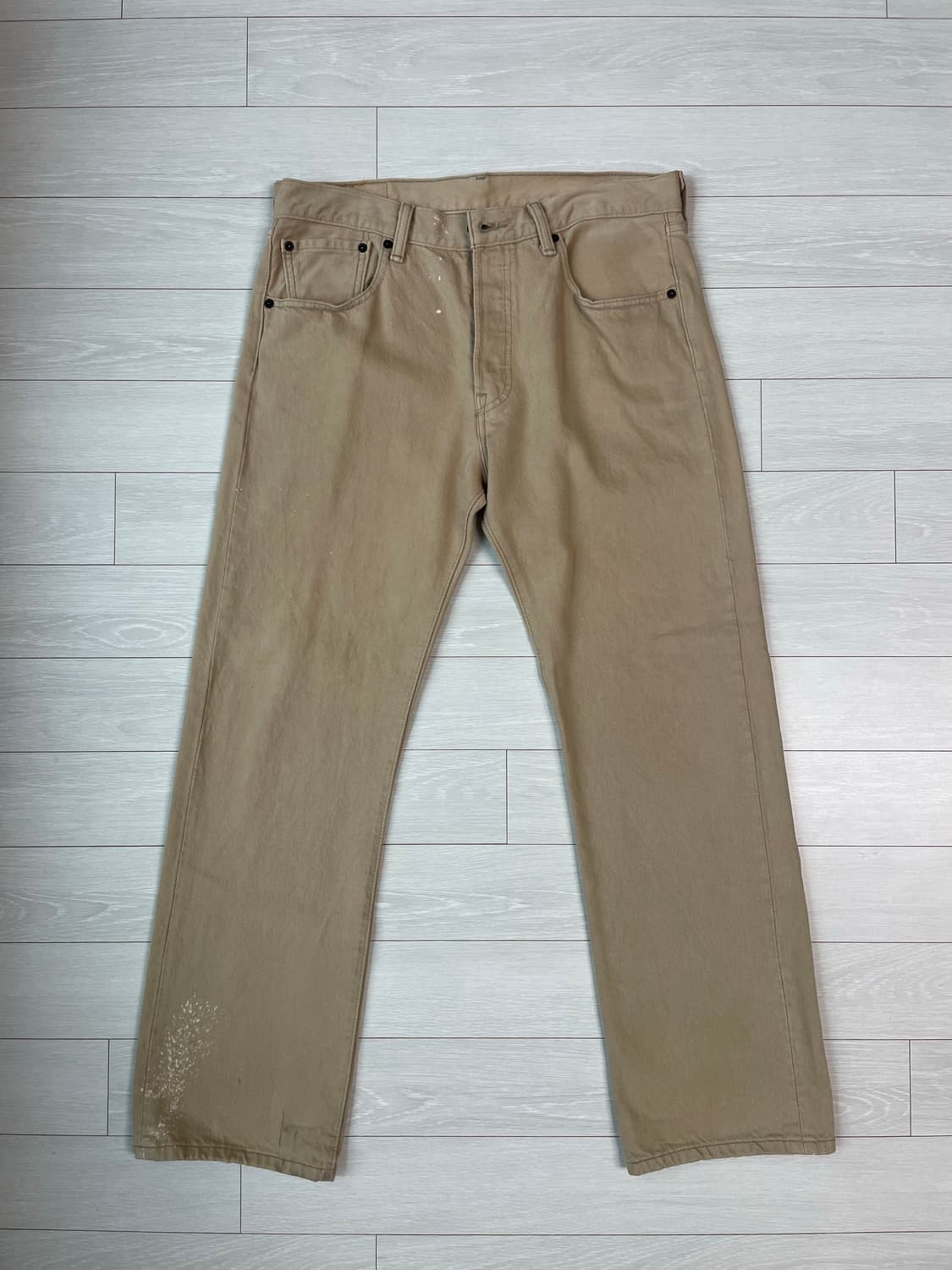 리바이스 501 베이지 데님 팬츠 상품이미지1