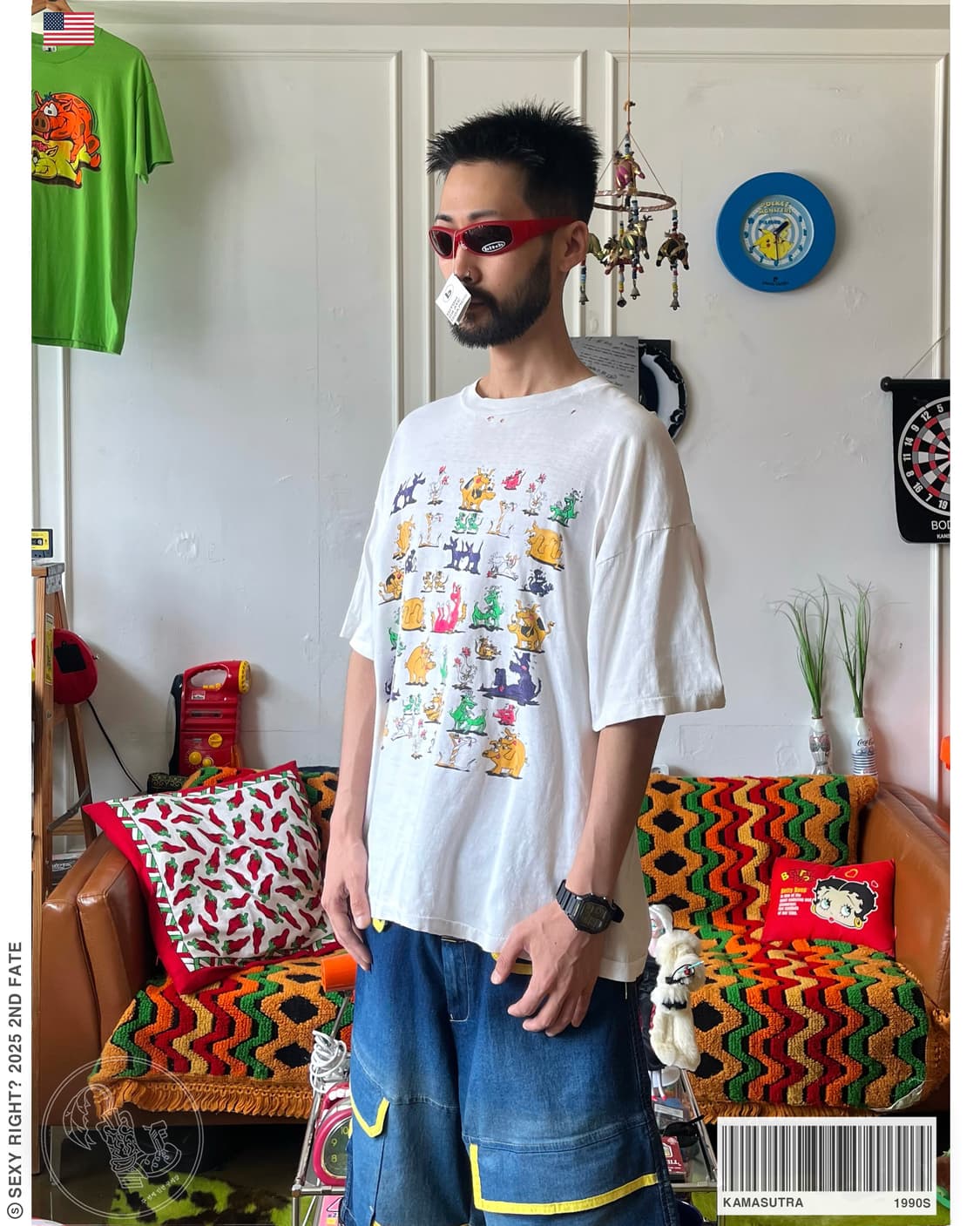 1990s Kamasutra USA Vintage 1/2 T-Shirt 상품이미지1