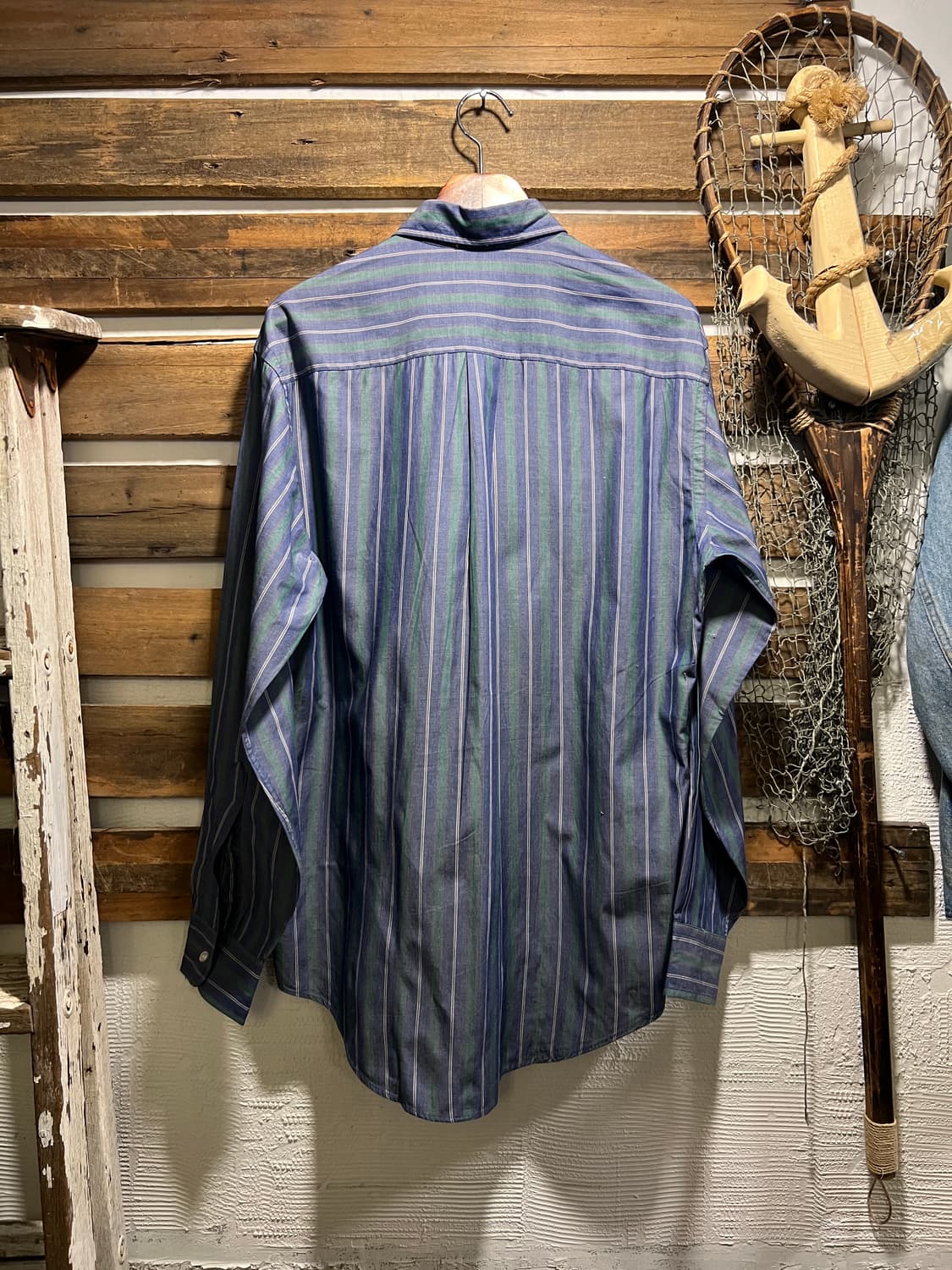 [M]90's L.L.Bean USA 엘엘빈 스트라이프 셔츠 상품이미지7