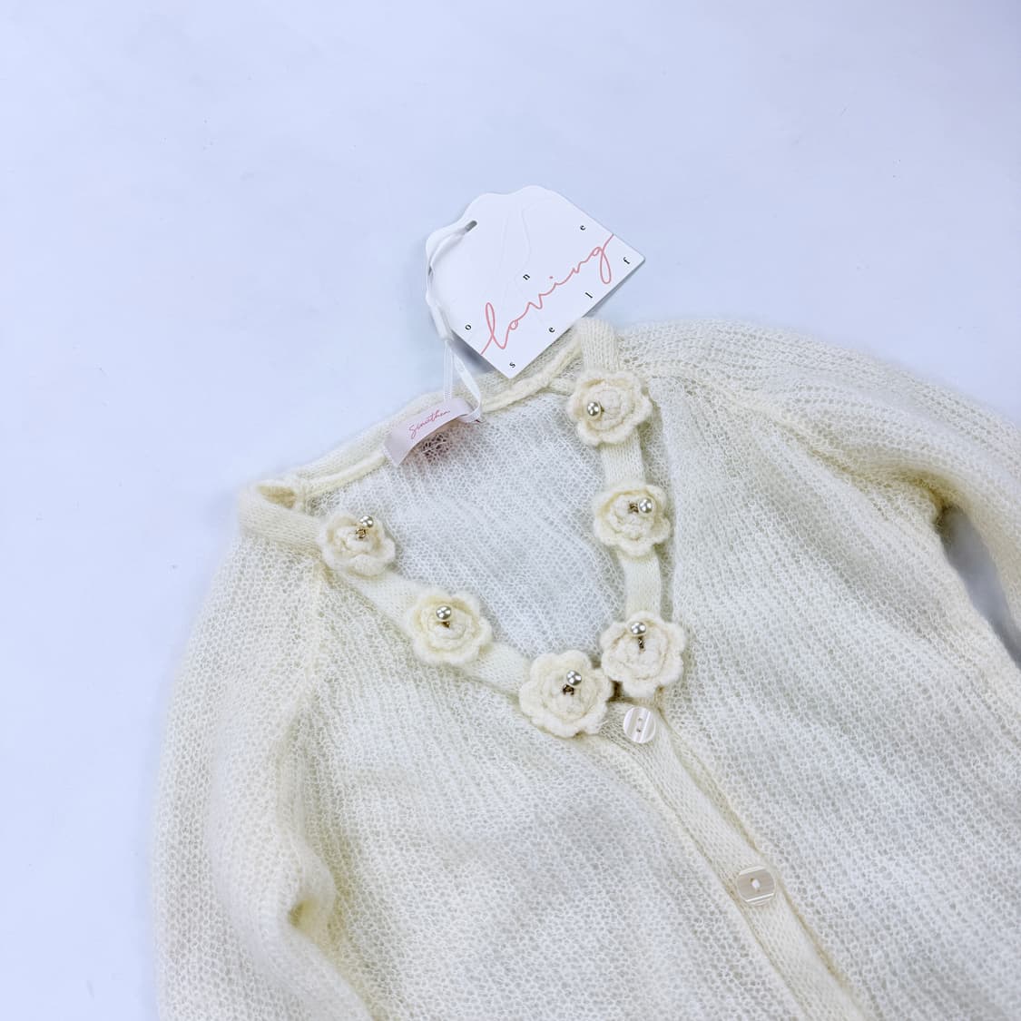 신스덴 로즈펄 트임 니트가디건 상품이미지3