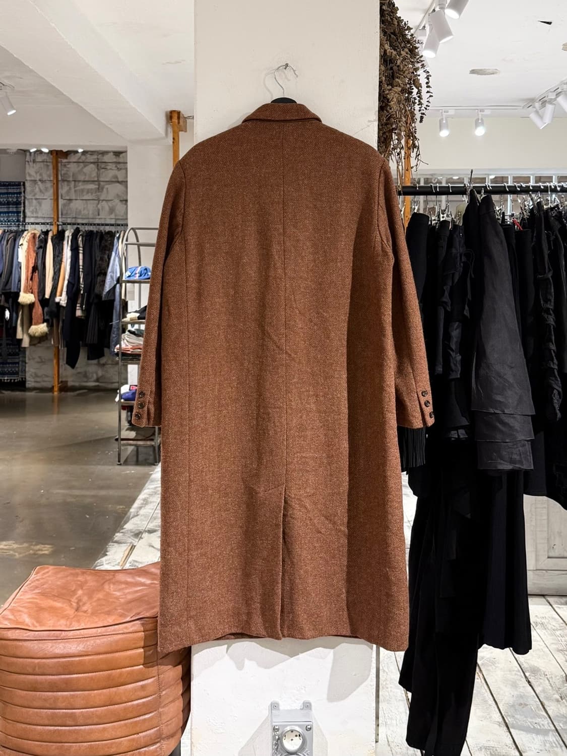 와이즈 비스 브라운 싱글 울 롱 코트 상품이미지4