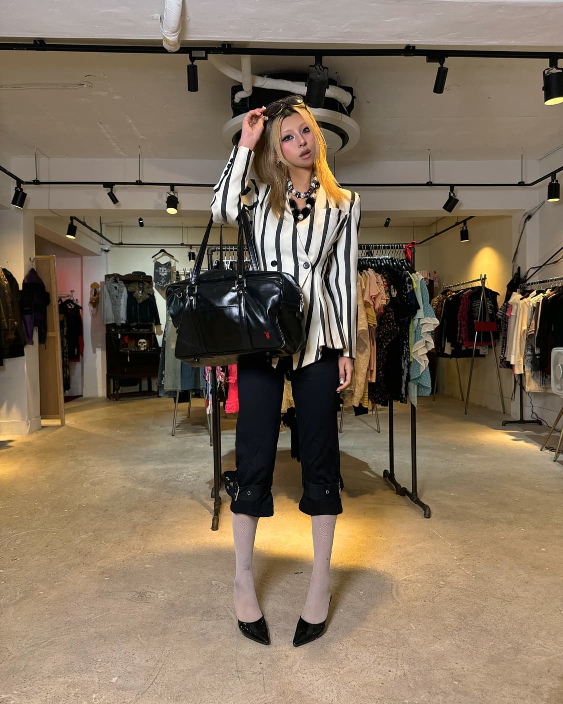 90s 스트라이프 자켓 상품이미지1