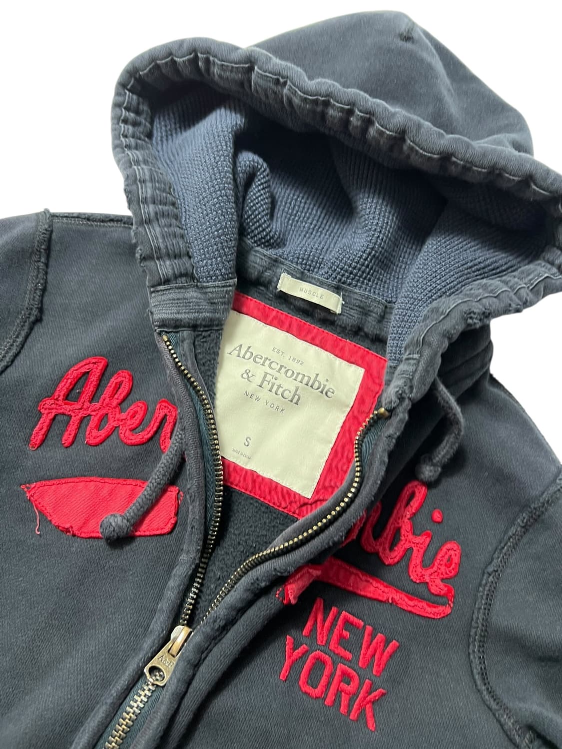 아베크롬비 남빨 후드집업 S 상품이미지4