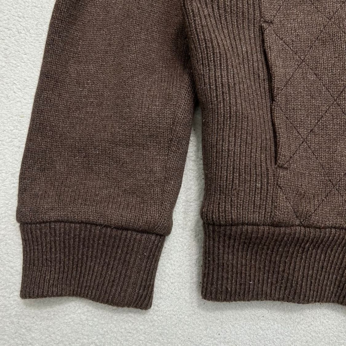 라코스테 니트집업 자켓 브라운 100 상품이미지3