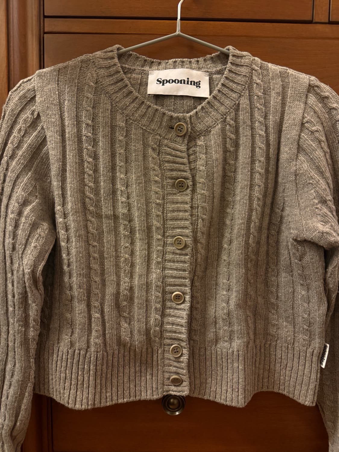 스푸닝(현 글로니) fine wool cardigan 그레이 상품이미지3