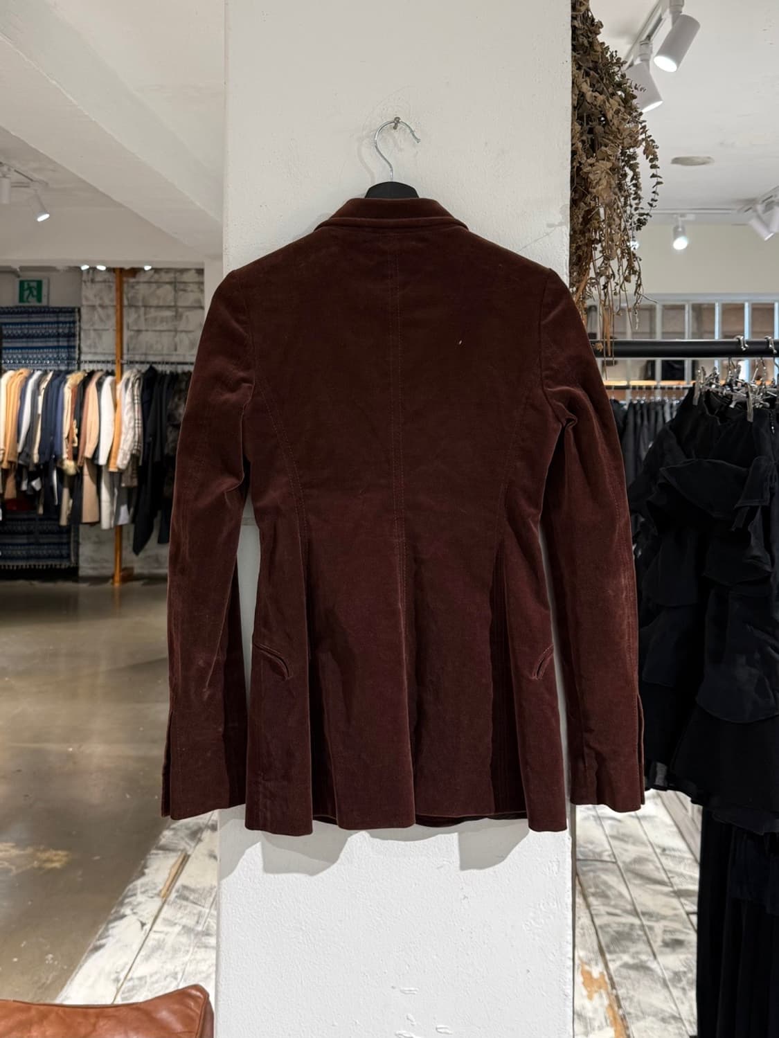 구찌 브라운 벨벳 2B 블레이저 자켓 상품이미지6
