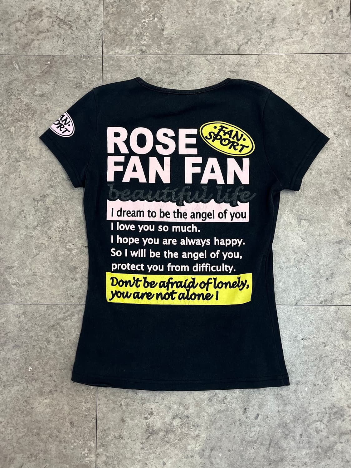 ROSE FAN FAN 반팔티 블랙 #csz3852 상품이미지7