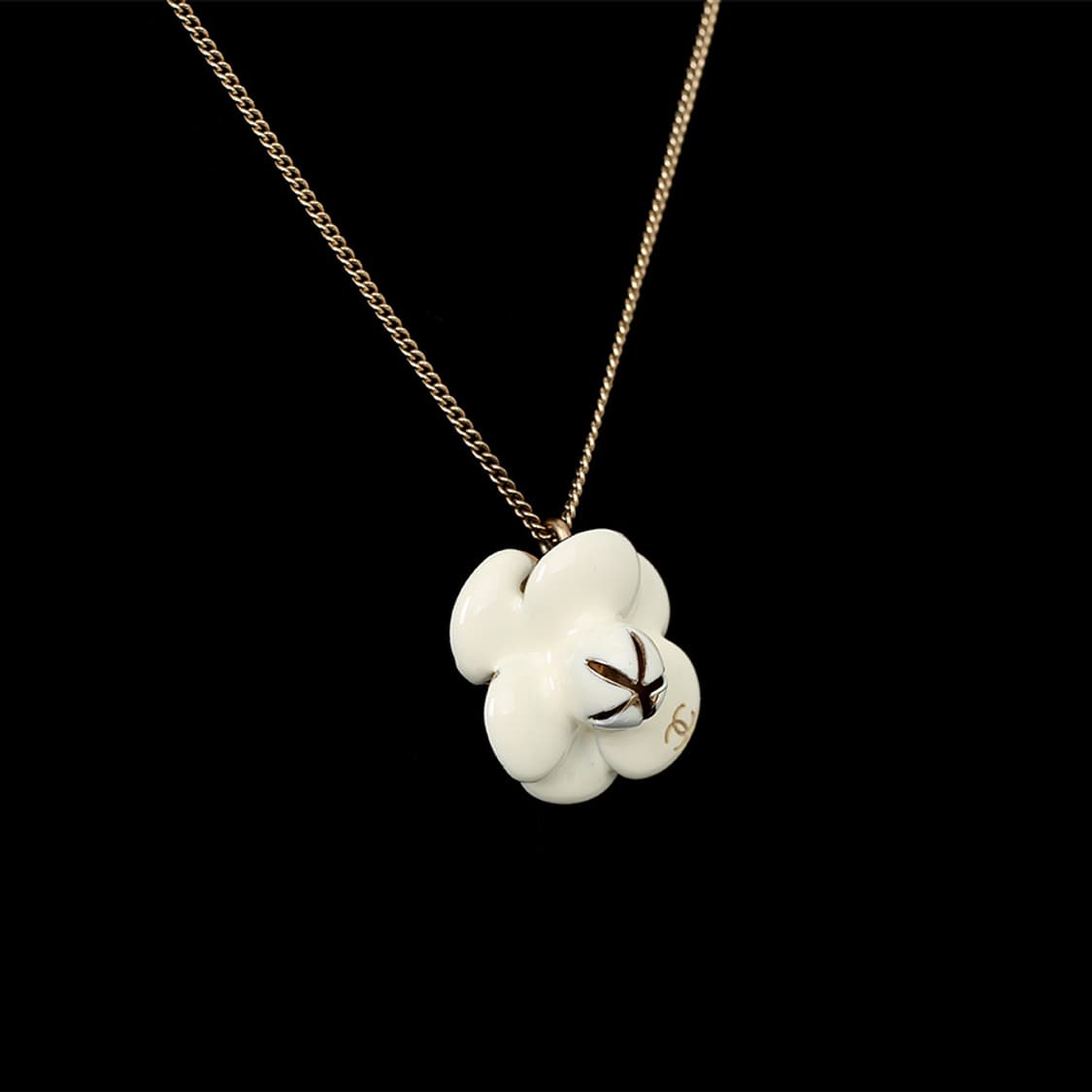 샤넬 까멜리아 목걸이 빈티지 코코마크 카멜리아 네크리스 꽃 상품이미지8