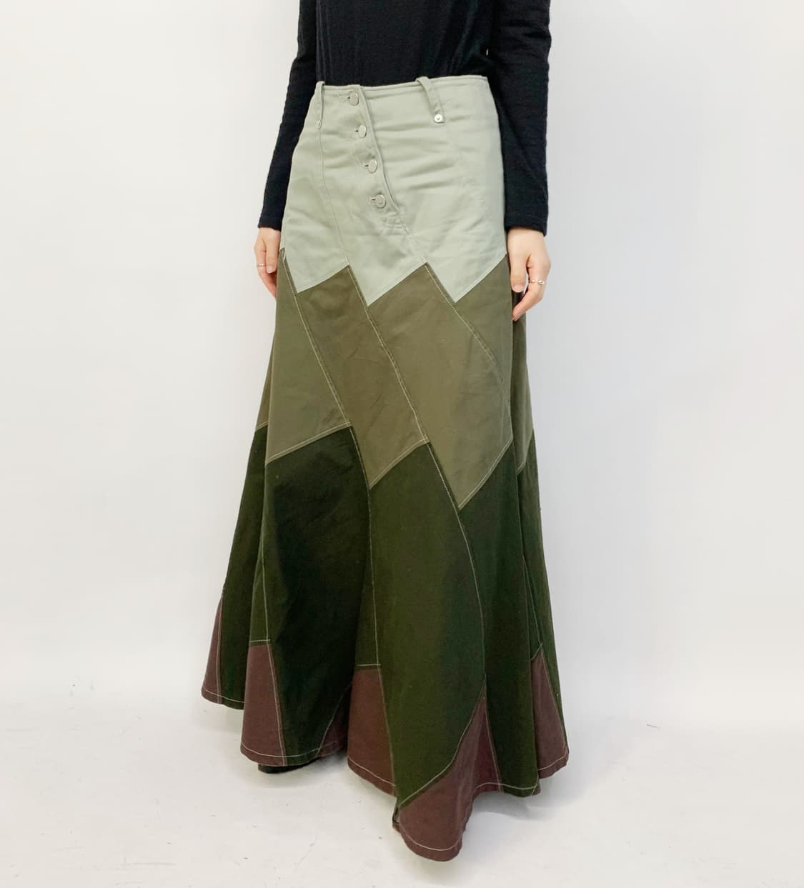 CLUTCH 패치 롱 스커트 상품이미지2