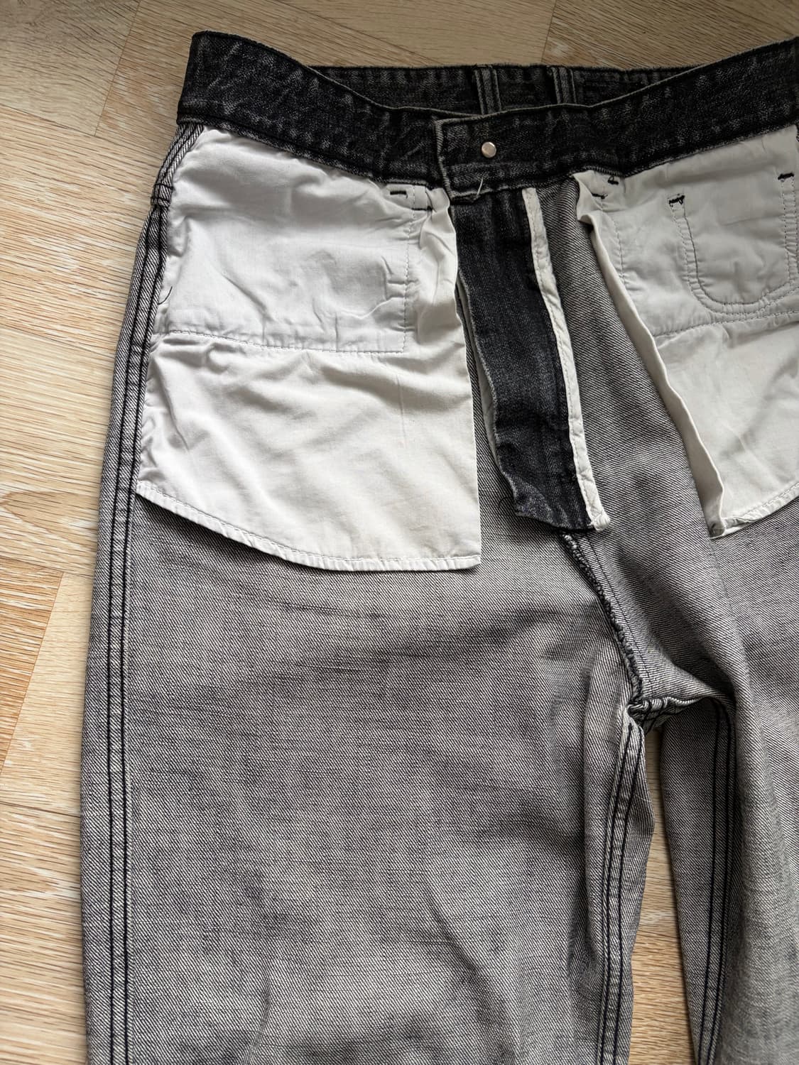 유스 와이드데님 흑청 s 상품이미지5