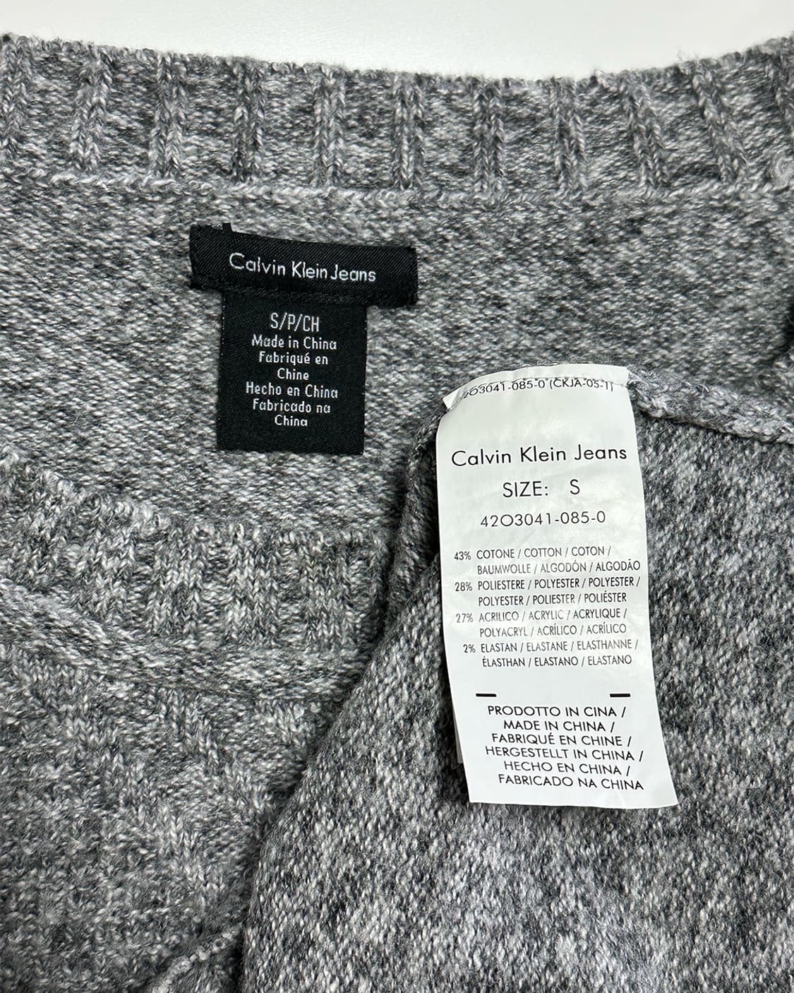 캘빈클라인 니트 차콜 상품이미지3