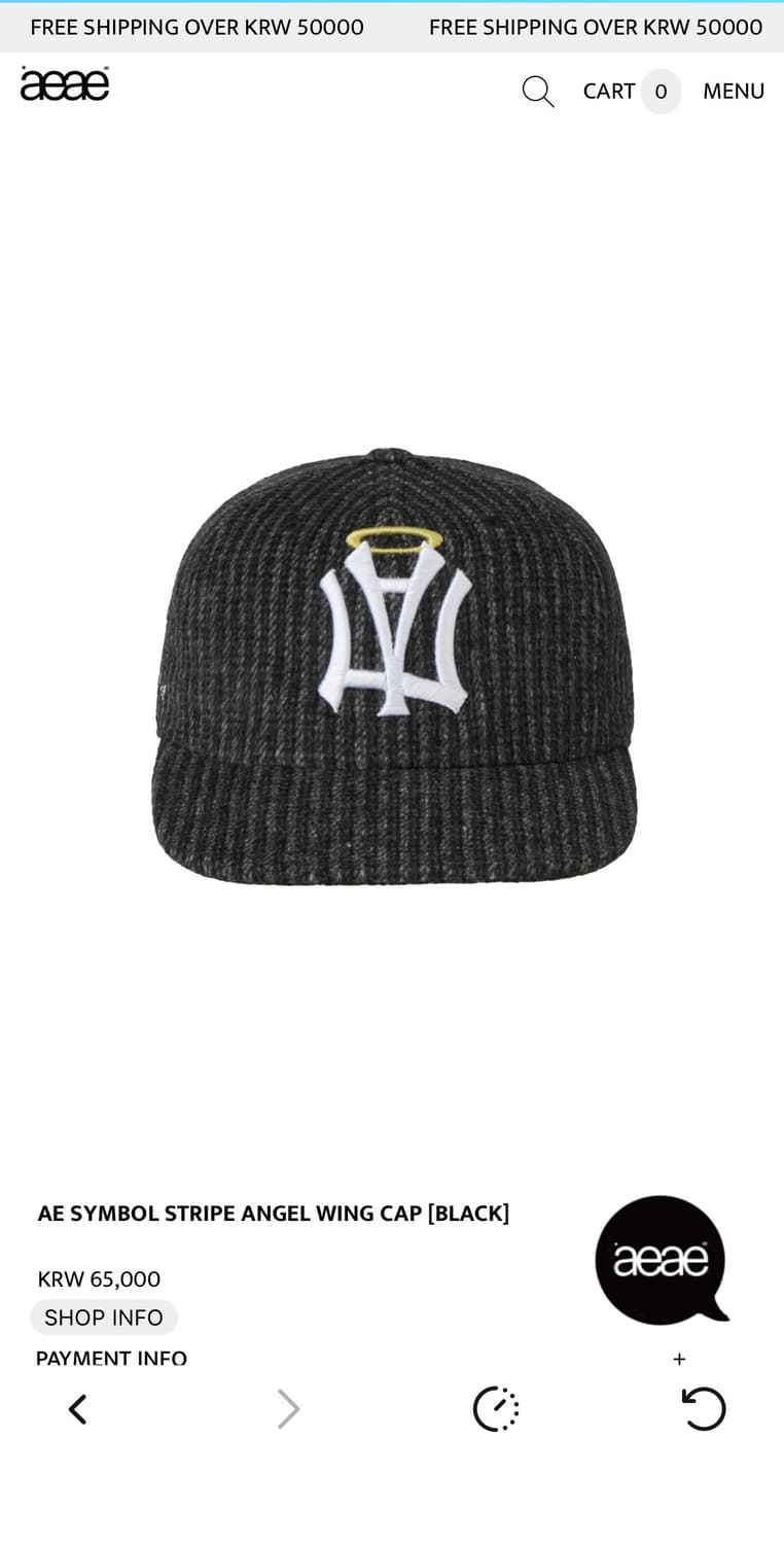aeae 심볼 윙 캡 모자 상품이미지1